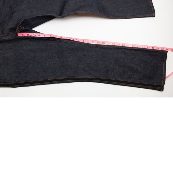 ERDEM Vina Jeans High Waist Flared Hem Buckle Belt Stretch Denim Dark Blue Sz 4 - Picture 8 of 9